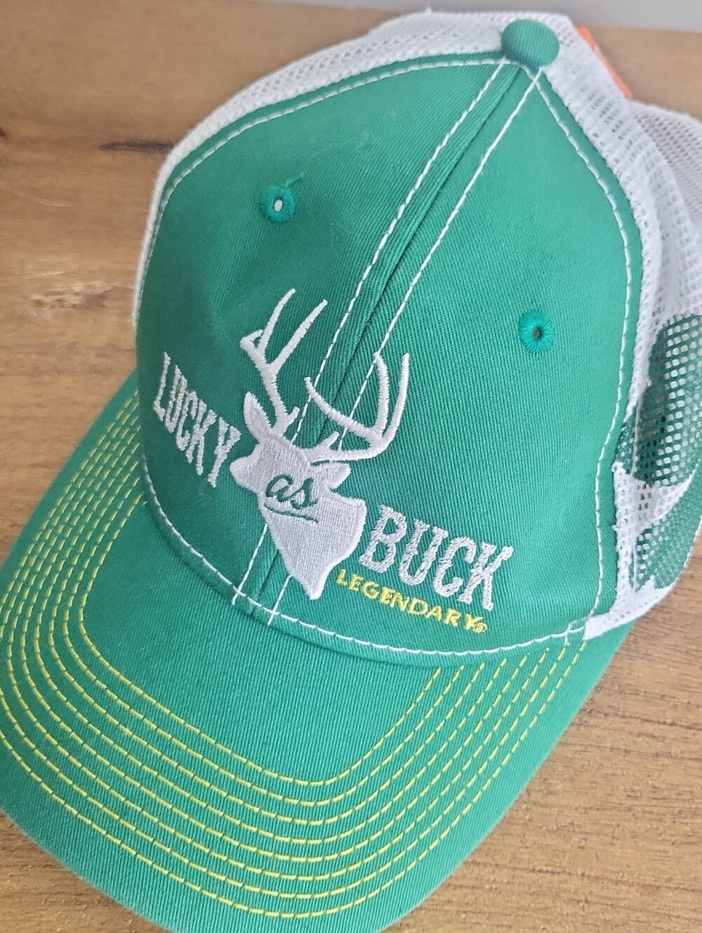 Legendary Whitetails Lucky As Buck Adjustable Trucker Cap NWOT